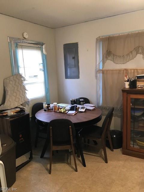 dining room featuring electric panel