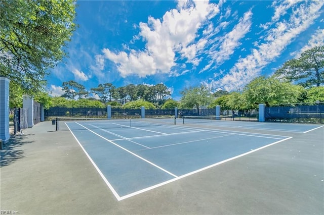 view of sport court