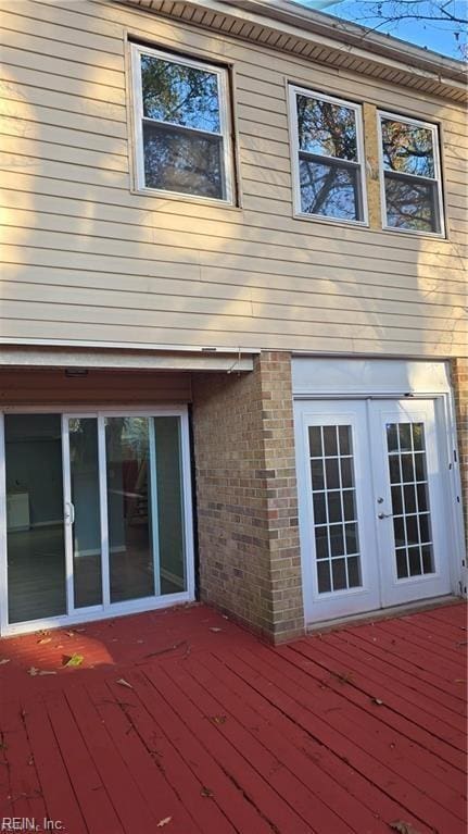 exterior space with french doors