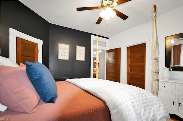 bedroom with ceiling fan