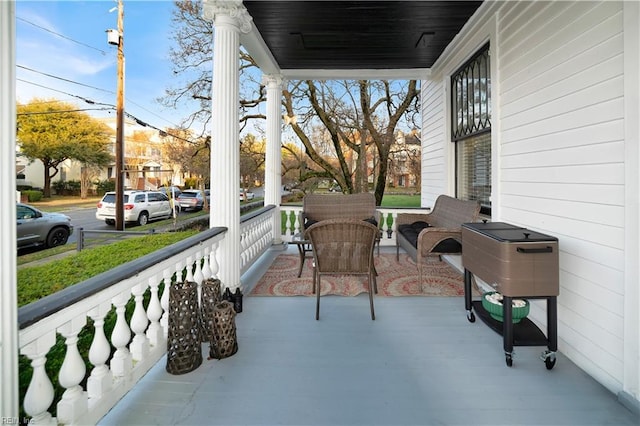 view of patio / terrace featuring a porch