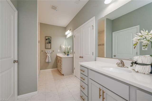 bathroom with vanity