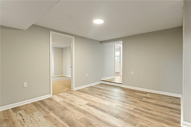 interior space with light hardwood / wood-style flooring