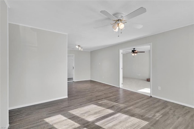 empty room with hardwood / wood-style floors