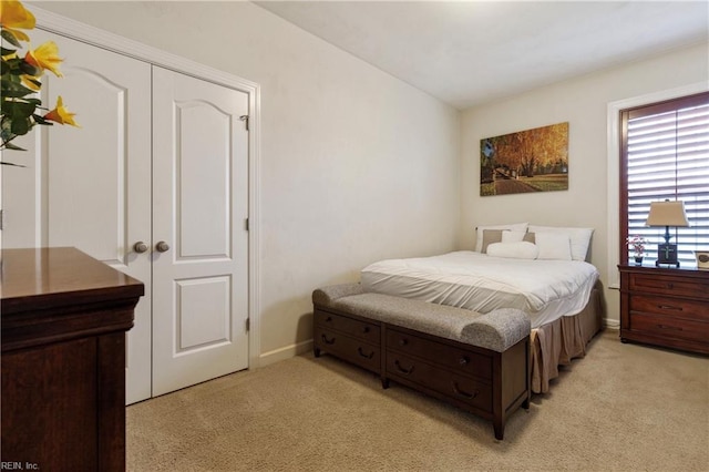 view of carpeted bedroom