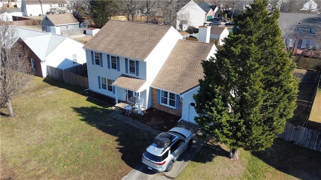 birds eye view of property