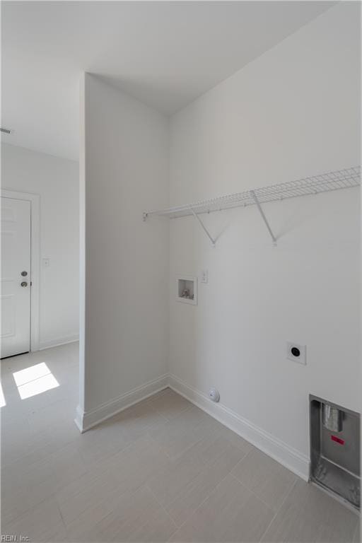 laundry room featuring washer hookup and hookup for an electric dryer