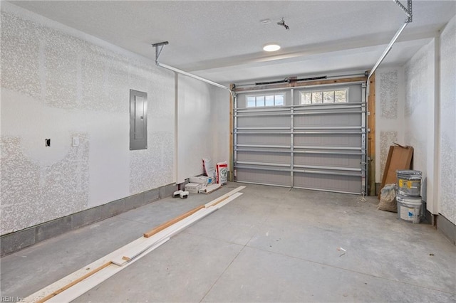 garage with electric panel