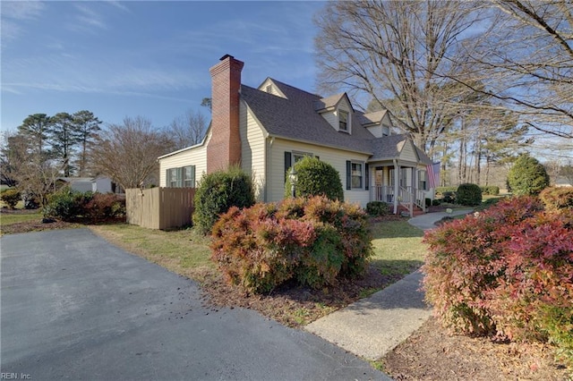 view of side of property