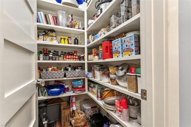 view of pantry