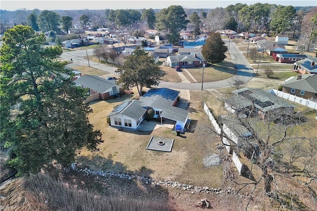 bird's eye view with a residential view