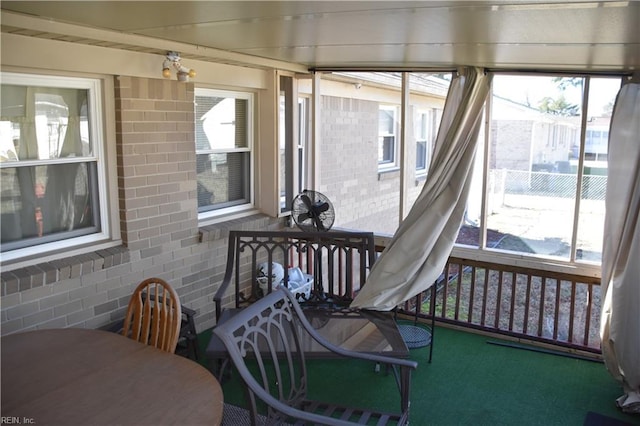 view of sunroom