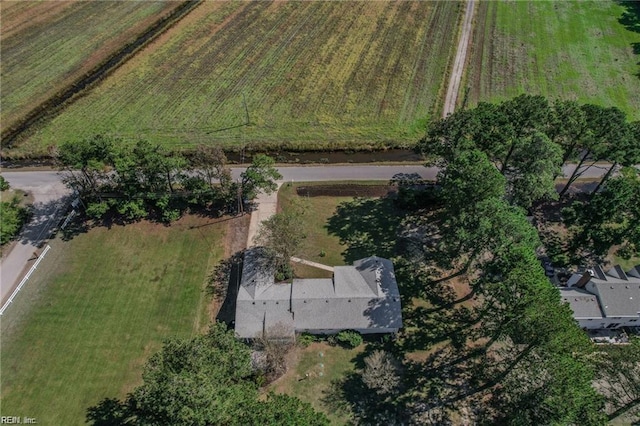 aerial view featuring a rural view