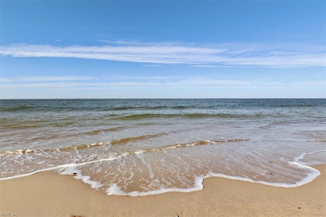 property view of water with a beach view