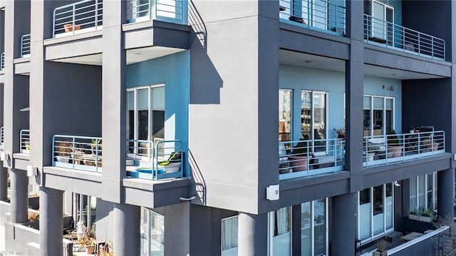 exterior space with stucco siding