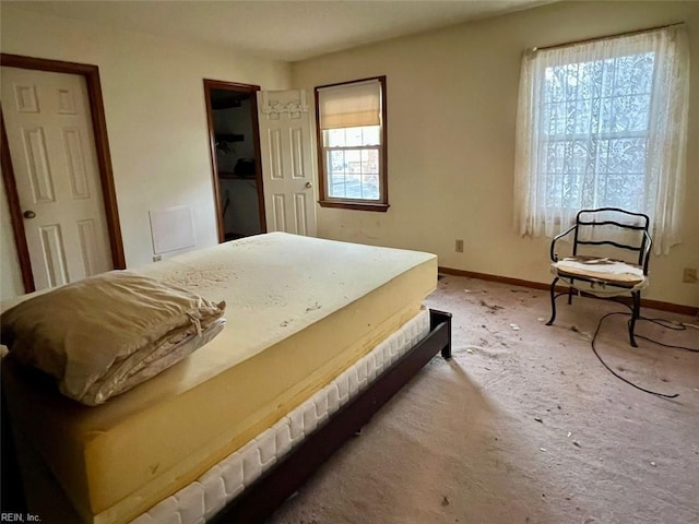 bedroom with carpet