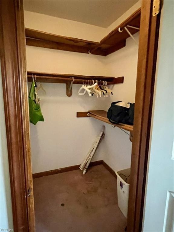 view of walk in closet