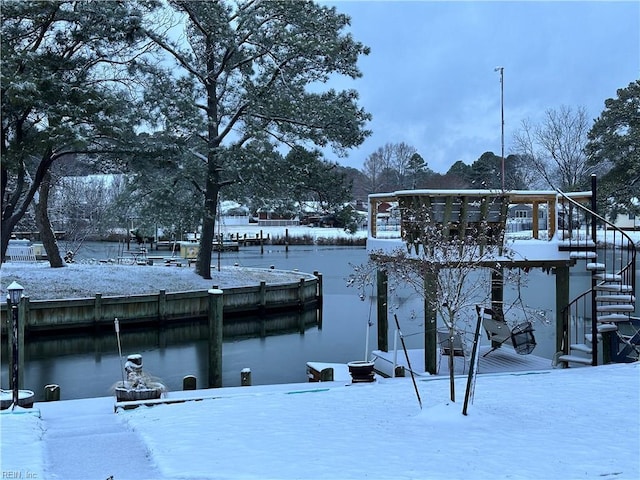 view of snowy yard