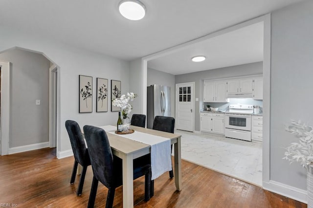 dining room featuring hardwood / wood-style floors