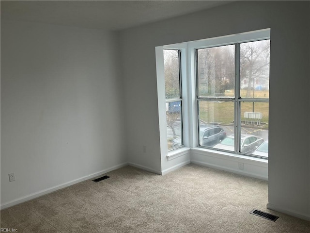 view of carpeted spare room