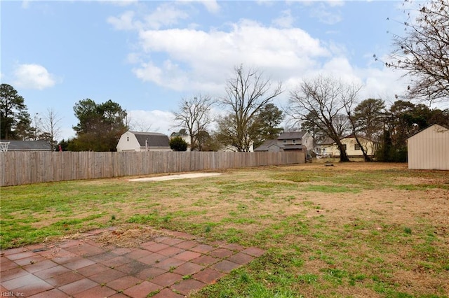 view of yard with a patio area