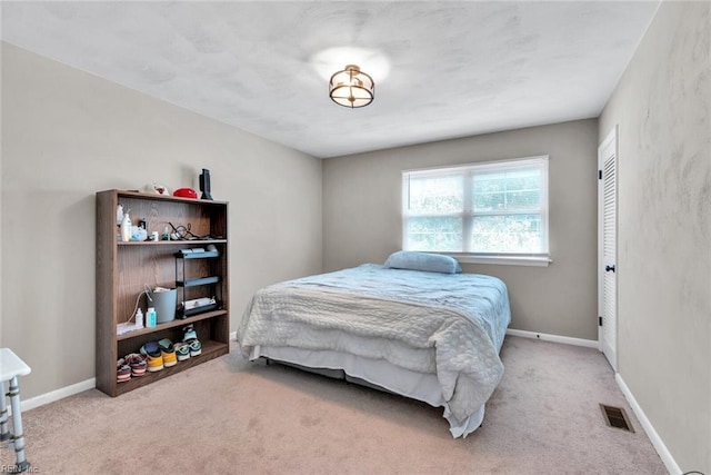 view of carpeted bedroom