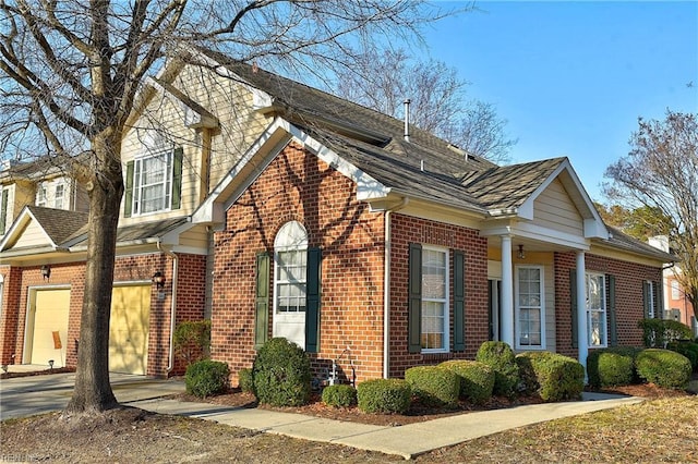 view of home's exterior with a garage