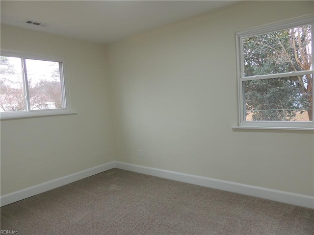 view of carpeted empty room