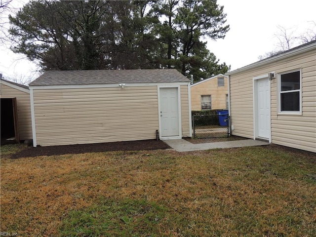 exterior space with a lawn