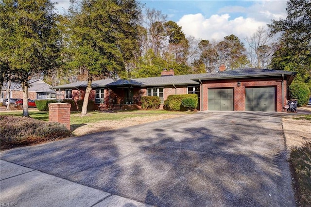 ranch-style home with a garage