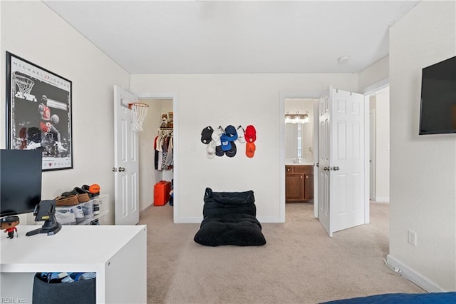 2608 River Watch Dr, Suffolk, VA 23434 - bedroom featuring light carpet and a walk in closet