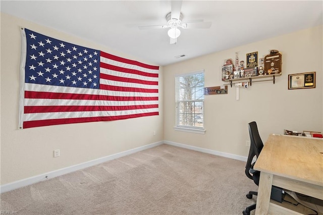 2608 River Watch Dr, Suffolk, VA 23434 - carpeted office space with ceiling fan