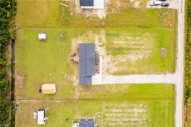 bird's eye view with a rural view