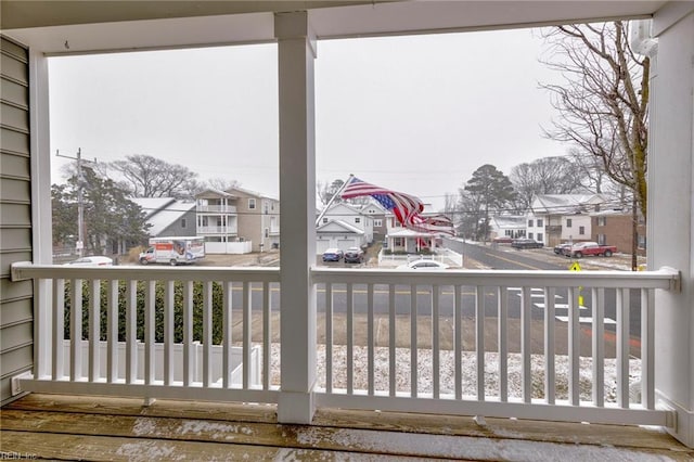 balcony featuring a residential view