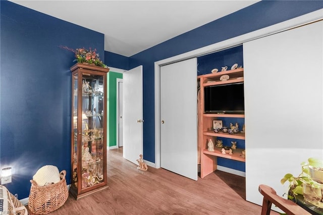 hall featuring hardwood / wood-style flooring