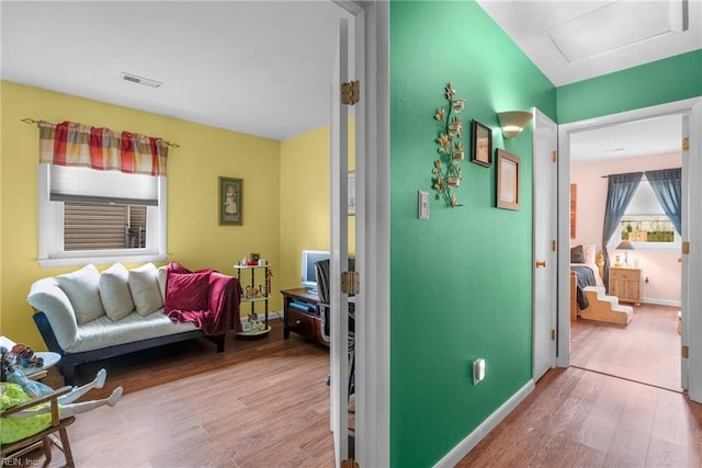 interior space featuring hardwood / wood-style flooring