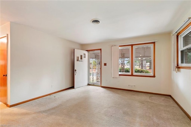 view of carpeted spare room