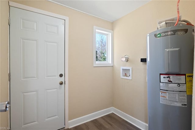 utility room with water heater