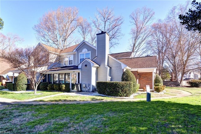 view of property with a front yard