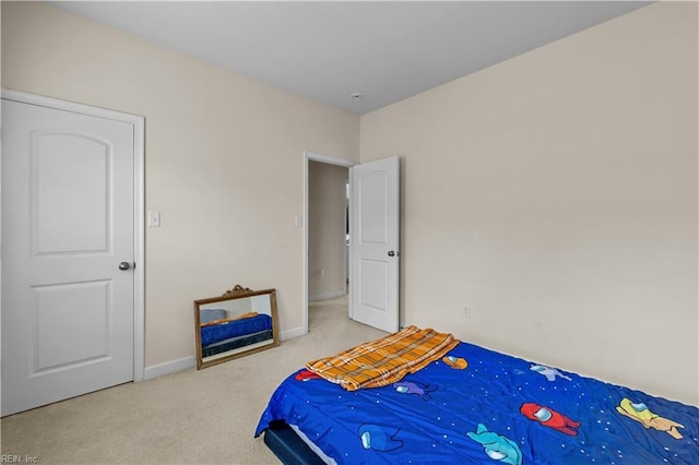 bedroom with carpet