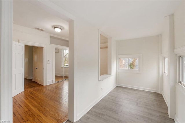 hall featuring hardwood / wood-style floors