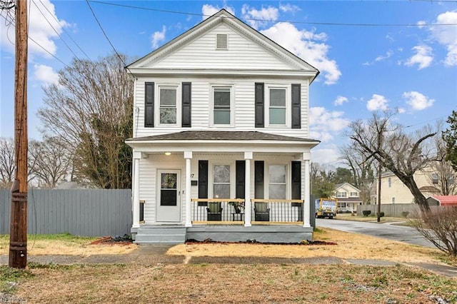 view of front of home featuring a porch