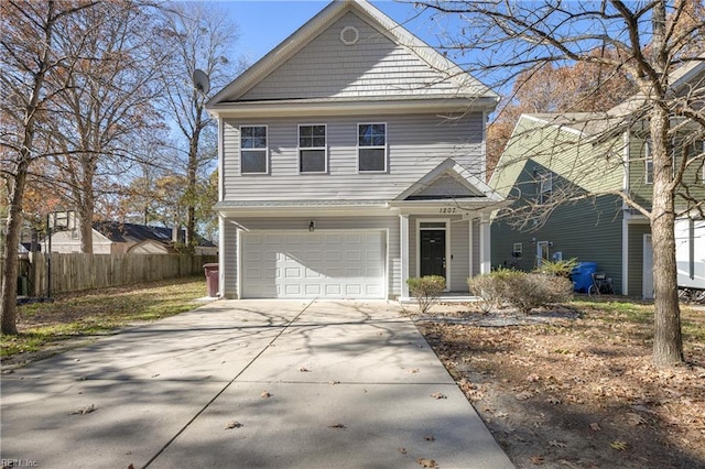 view of front property featuring a garage