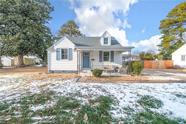 view of front of home featuring a porch