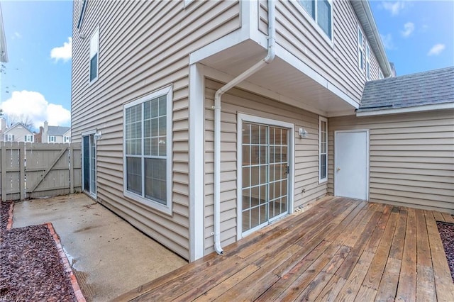 deck featuring a patio