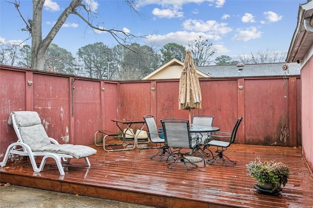 view of deck