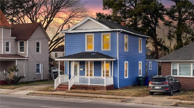 view of front facade with covered porch