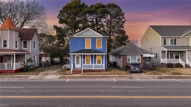 view of front of property with a porch