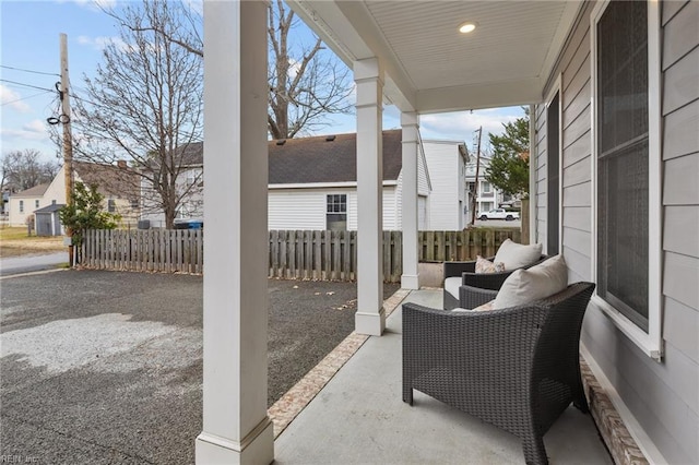 view of patio / terrace featuring covered porch