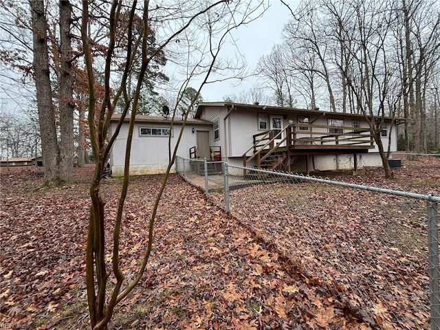 exterior space with a deck